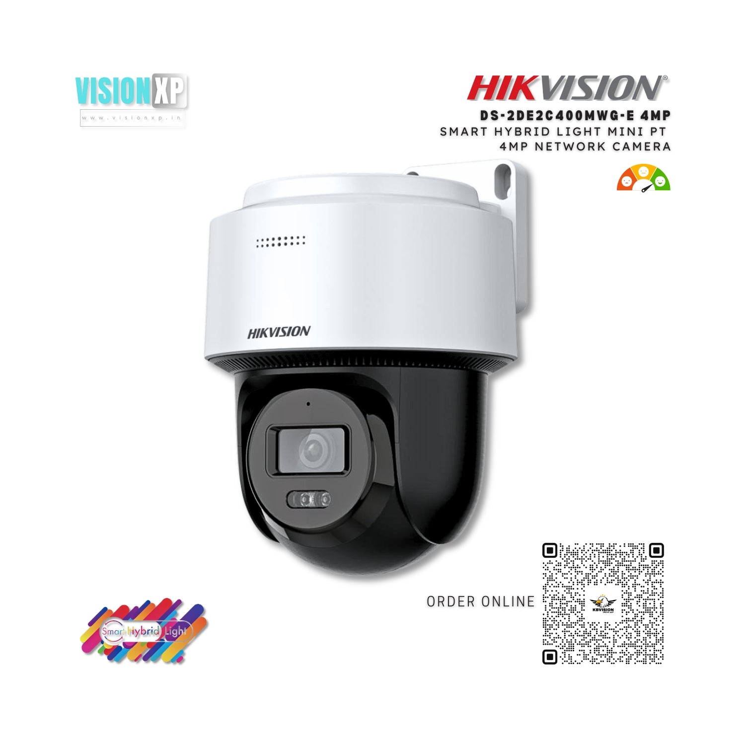 Hikvision DS-2DE2C400MWG-E 4 MP Hybrid Light Mini PT Network Camera Hikvision DS-2DE2C400MWG-E 4 MP Hybrid Light Mini PT Network Camera